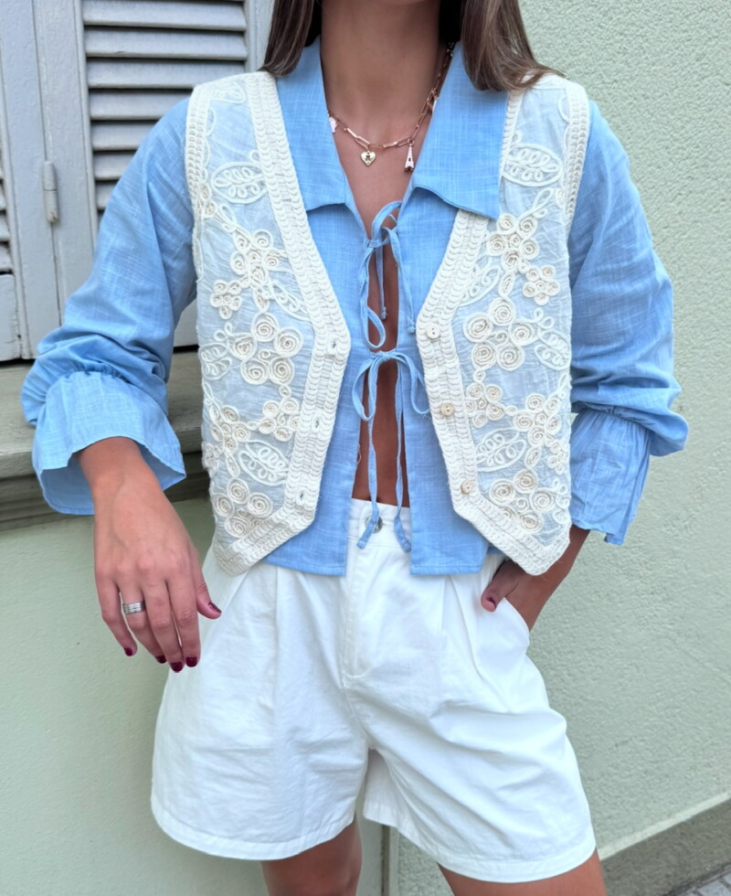 Short Dominique blanco
