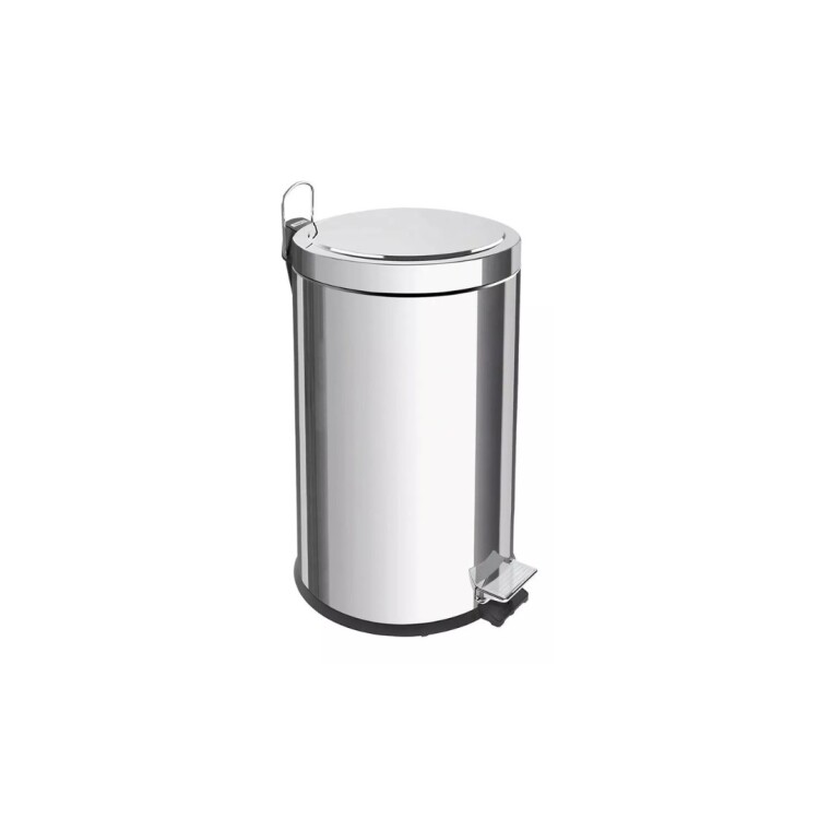PAPELERA TACHO ACERO INOXIDABLE TRAMONTINA 12LTS PLATEADO