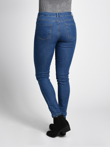 Pantalón chupin de jean Azul Claro