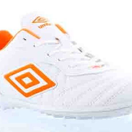 Championes de Fútbol 5 Hombre Umbro Touch TF Blanco - Anaranjado