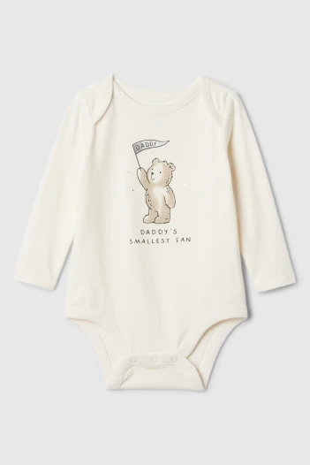 Body Gràfico Manga Larga Bebé Ivory Frost