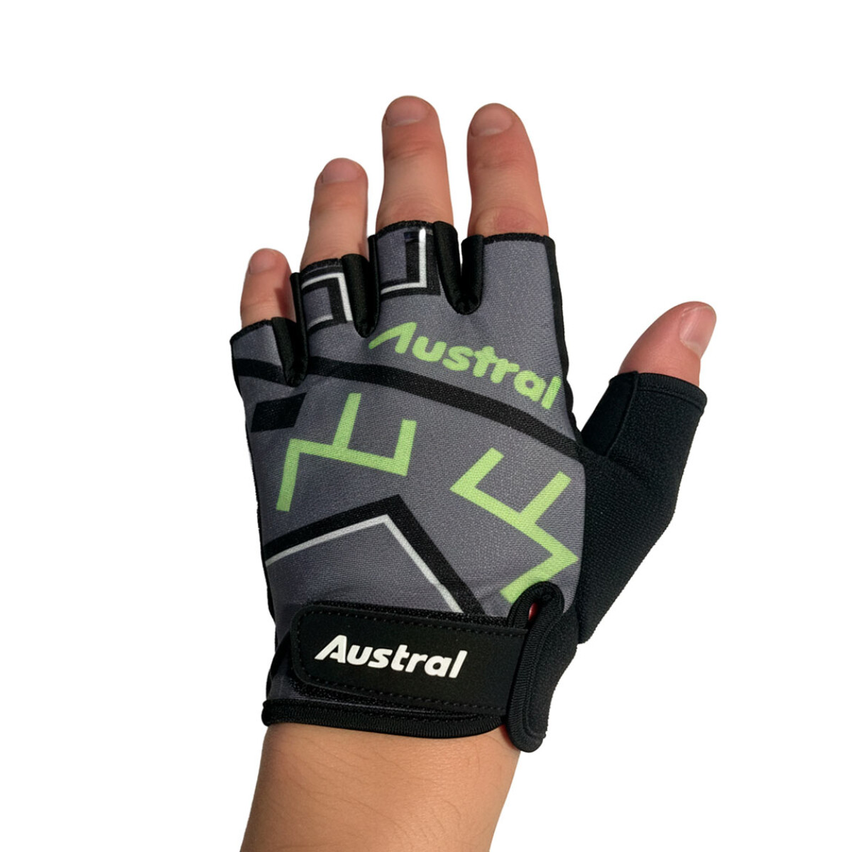 Austral Guante de Ciclista - Hombre - Negro-Verde 