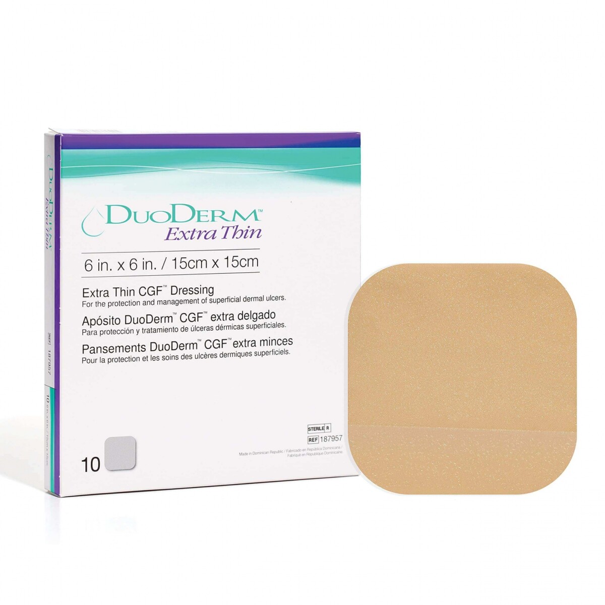 DUODERM EXTRA THIN 15CM X 15CM. APOSITOS 