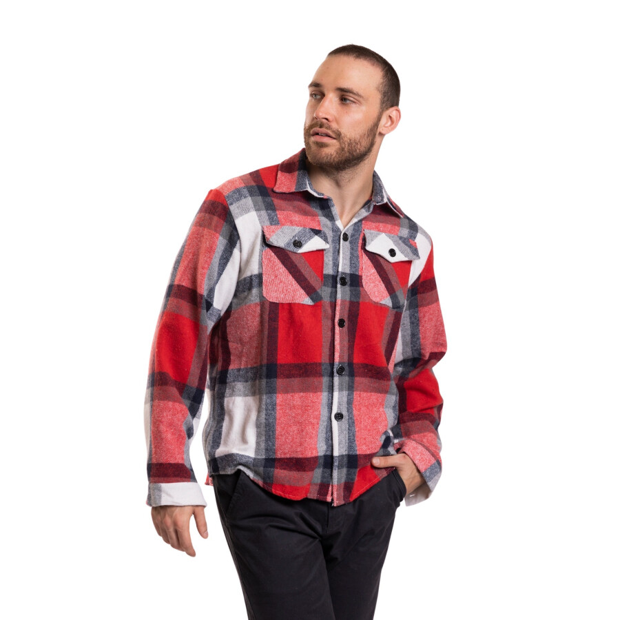 SNAKE FLANNEL SHIRT RED