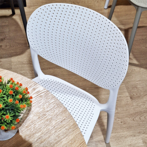 Silla Diseño Minimalista Nordica para Comedor o Jardín - Blanco Silla Diseño Minimalista Nordica para Comedor o Jardín - Blanco