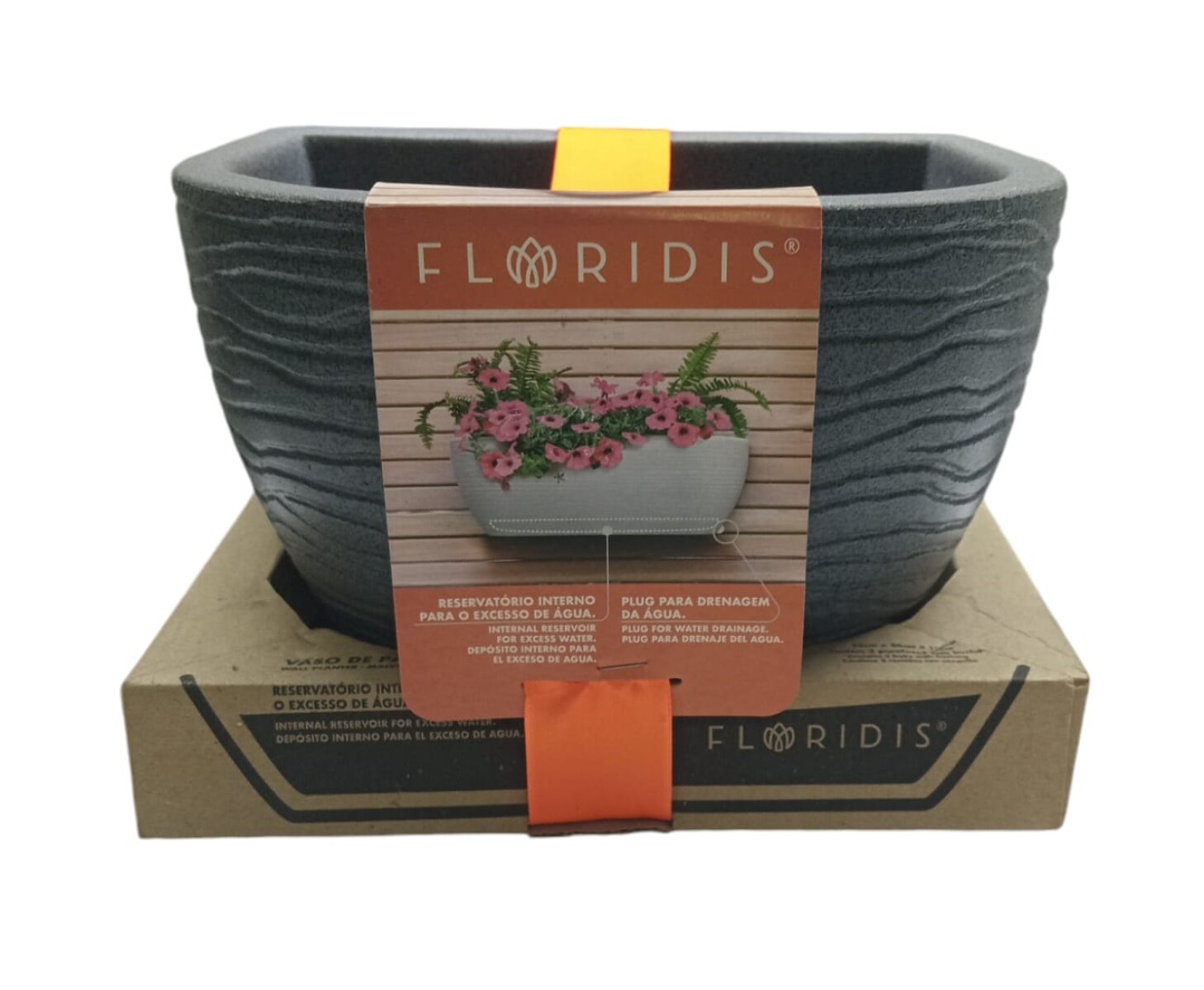 Maceta de Pared Floridis Grafito 