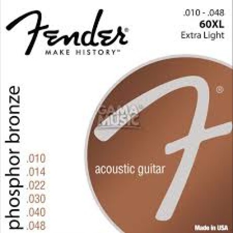 Encordado Folk Fender Phosphor Bronze 60xl 010 Encordado Folk Fender Phosphor Bronze 60xl 010