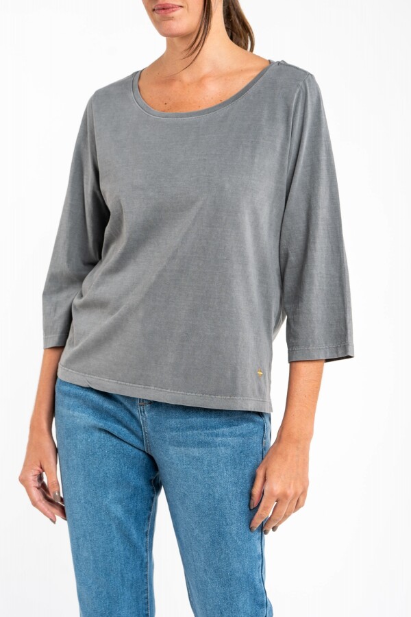 Remera Lavada Grafito