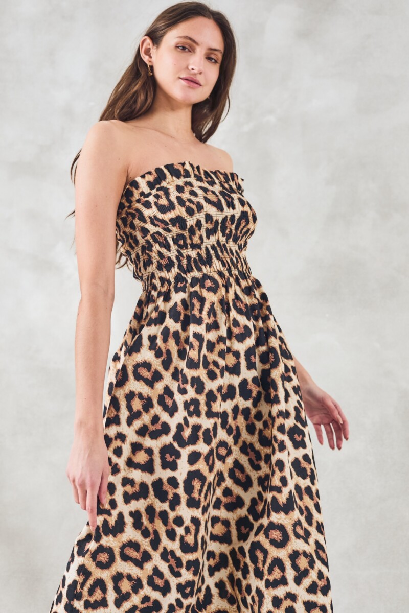 Vestido Animal Print Multi