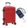 Set Viaje Valija Rígida Grande 4 Ruedas + Balanza Equipaje Rojo Oscuro