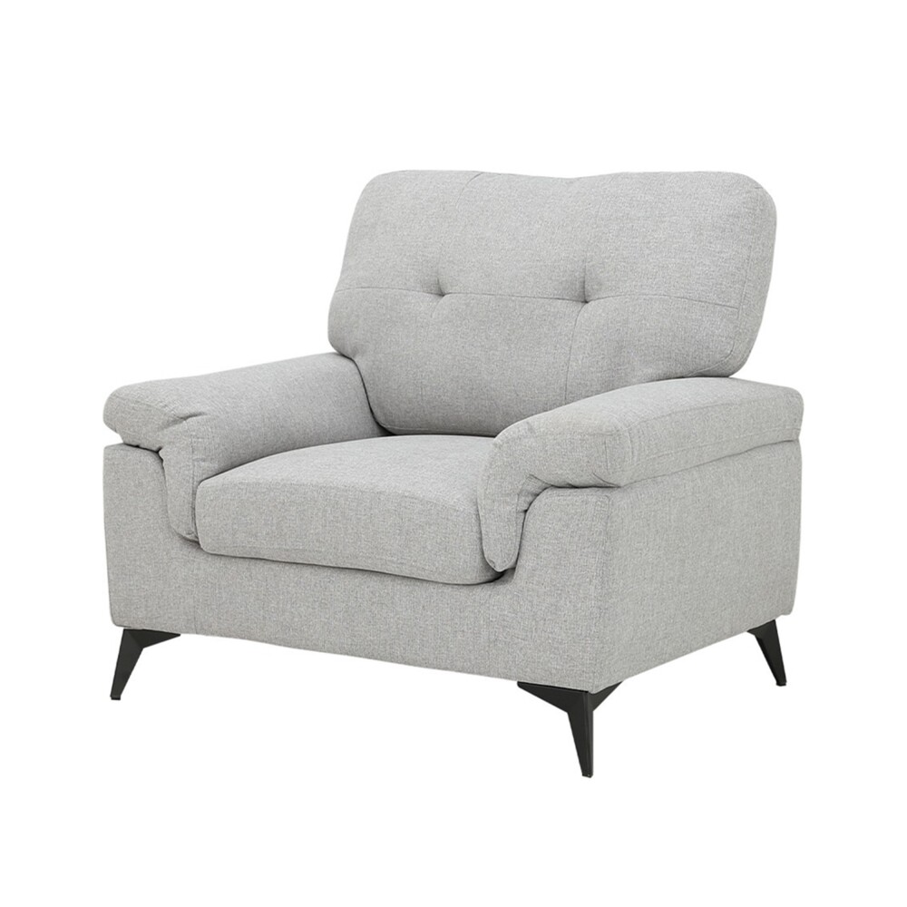 BUTACA Tela y Madera Natural Living - Lamona Gris Claro