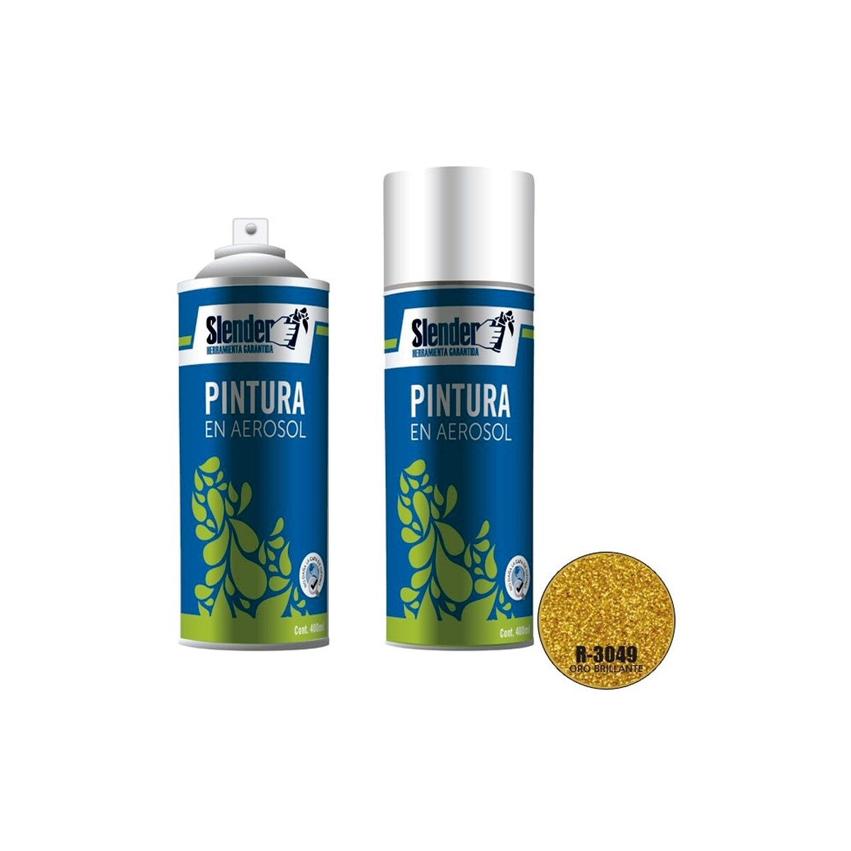 Aerosol Slender 400ml Oro Brillante (R-3049) 