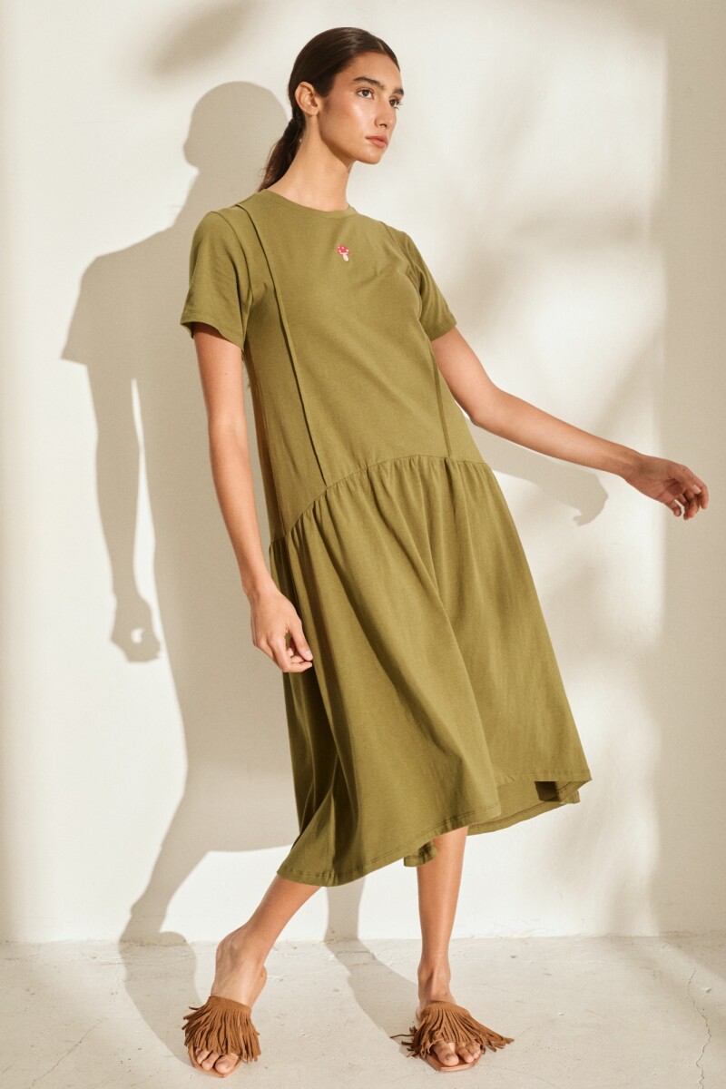 VESTIDO COTTON SIERRA Pre Venta Verde