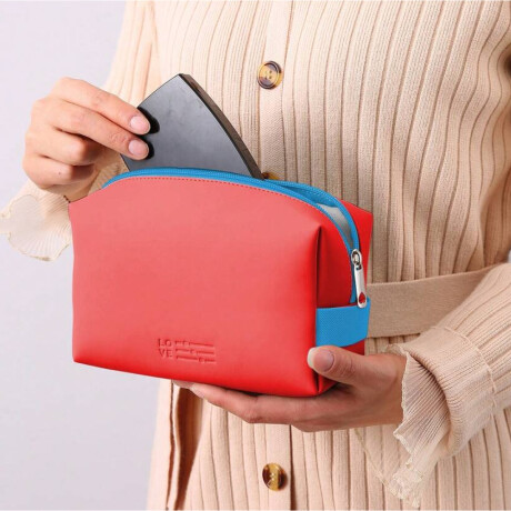 Set de 3 neceseres bicolor para viaje rojo Sc