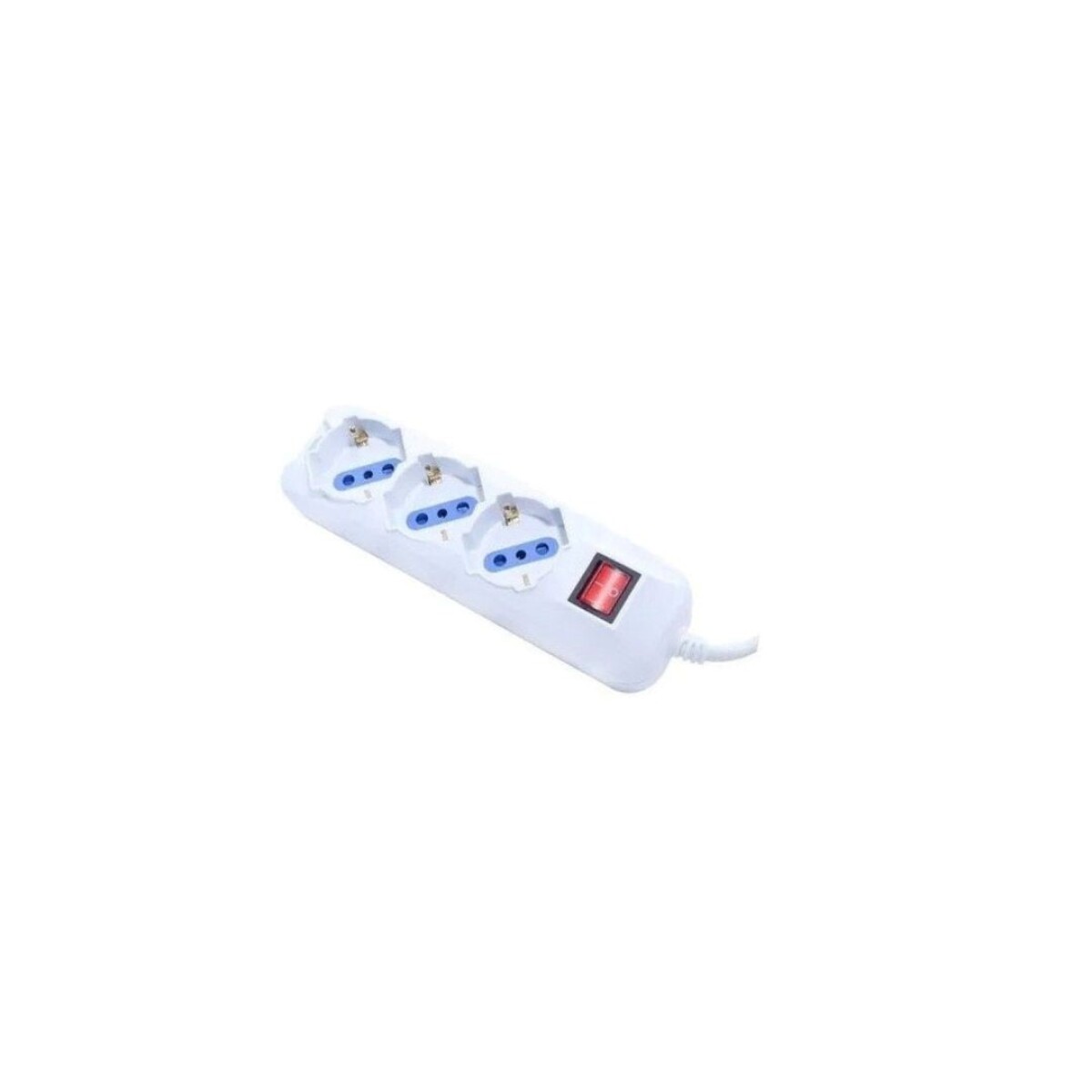 ALARGUE 3 TOMAS SCHUKO CON LLAVE 3MTS - BLANCO 