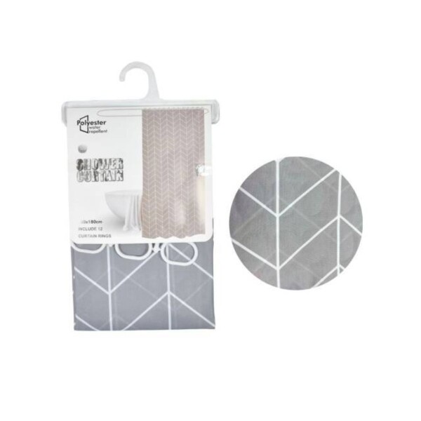 CORTINA DE BAÑO 180X180CM DE POLYESTER WHOWER CURTAIN Cortina De Baño 180x180cm De Polyester Whower Curtain
