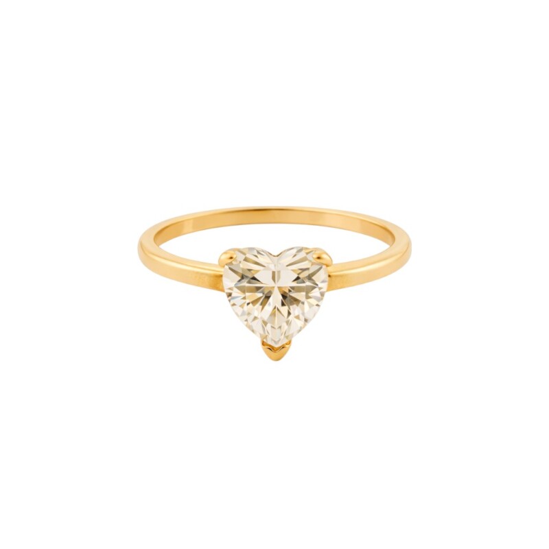Anillo Corazón-Oro bajo-Piedra zirconia-AN8019 conpiedra