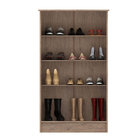 ZAPATERA 2 PUERTAS ORGANIZADOR CON ESTANTES INTERNOS COLOR MADERA