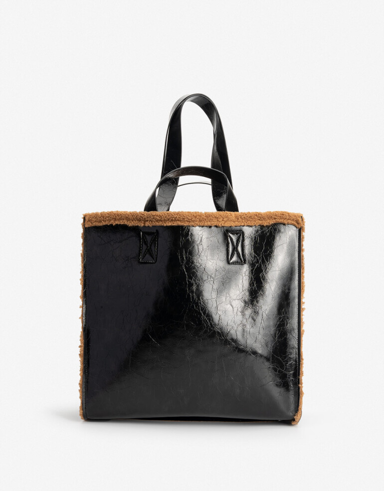 Shopper Cartera Shopper Reversible - Negro