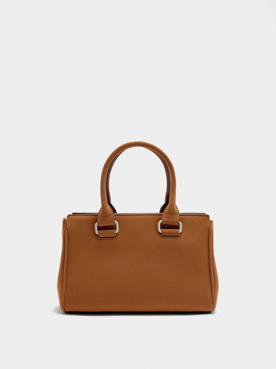 Bolso Tote De Textura Suave - camel 