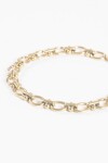 Pulsera acero eslabones redondos dorado