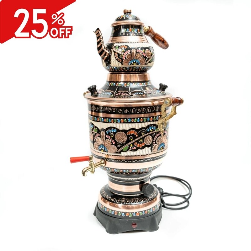 Samovar labrado negro Samovar labrado negro