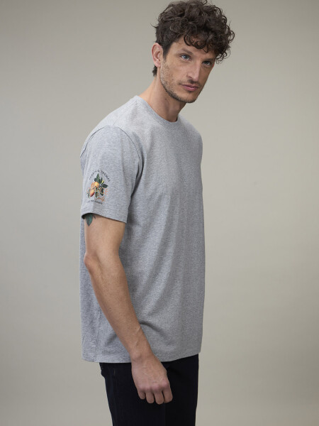 T-SHIRT ARANCIA GRIS MELANGE