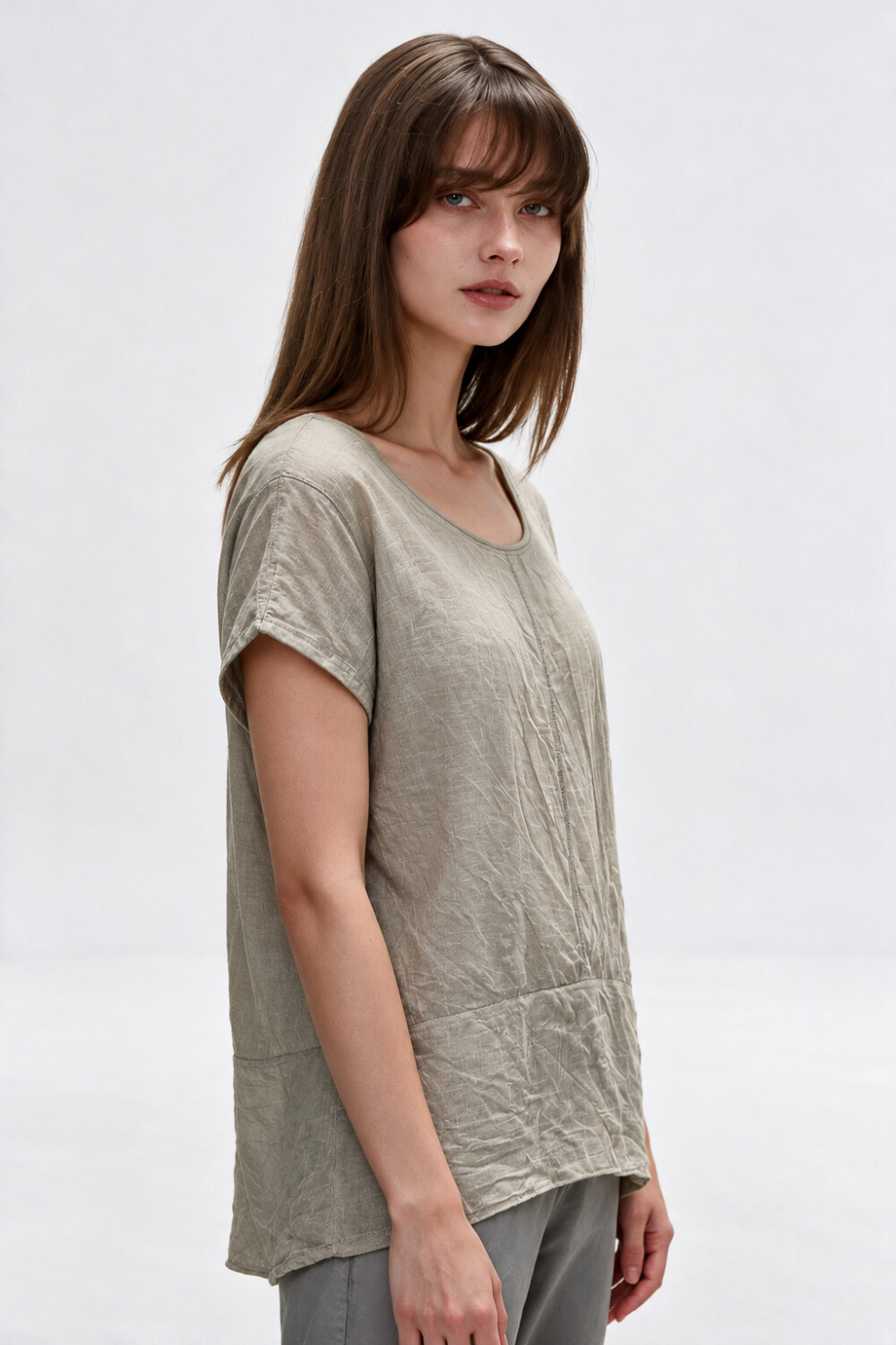 Blusa Marixa Verde Grisaceo