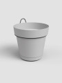 MACETA DE PARED CON PLATO CAPRI GRIS CLARO