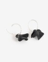 Aros Argollas Metal Aros Argollas Dije - Plateado Plata Cepillada Mate