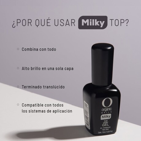 Milky Top Coat Color Gel Organic Nails 15ml Milky Top Coat Color Gel Organic Nails 15ml
