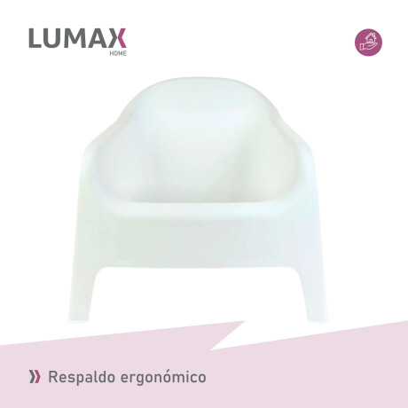 Set de 2 Silla Plastico Skarpo Jardin Liso Blanco