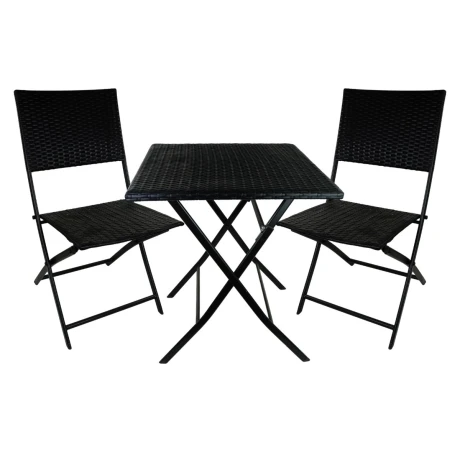 Juego de jardin plegable en rattan Juego de jardin plegable en rattan
