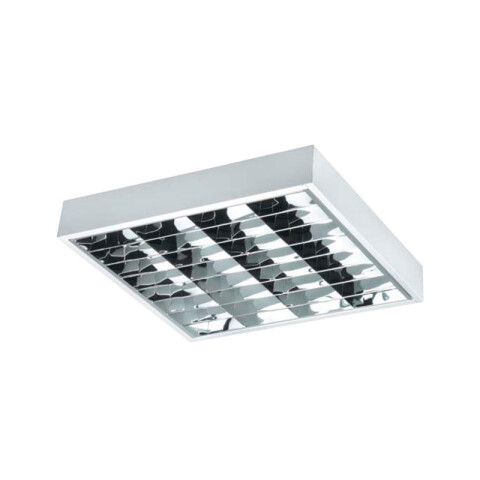 Artefacto adosar con louver p/4 tubos led de 60 cm AI7120