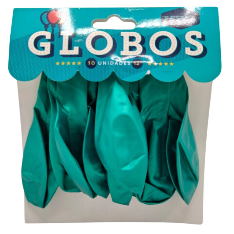Globos X10 Tamaño R12 Verde Perlado