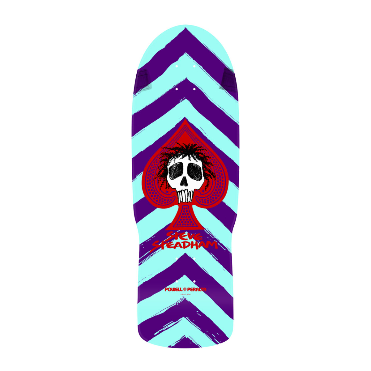 Powell Peralta Steadham Skull & Spade - Purp/Aqua Reissue - 10 x 30.125" (Lija Incluida) 