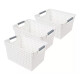Set x3 Cesto calado M 31 x 21,5 x 17,5 cm BLANCO