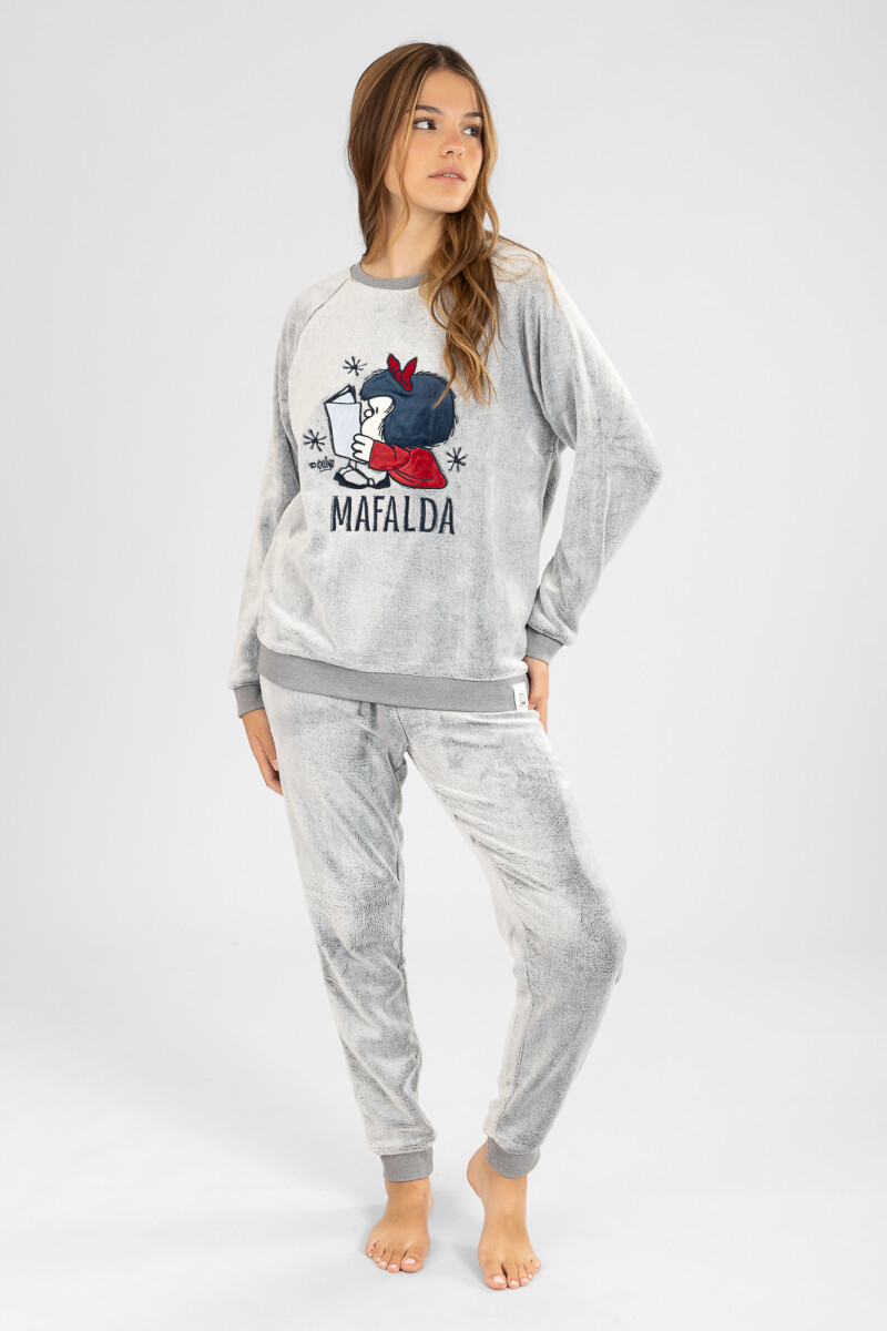 Pijama mafalda cozy Gris melange
