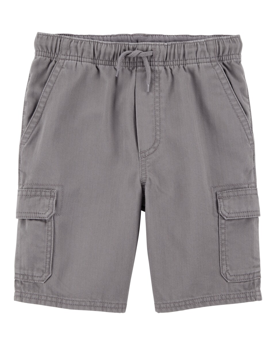 Short cargo de algodón, gris 