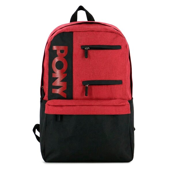 Pony mochila Queens - Negro/Rojo Negro-Rojo