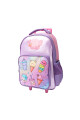 Mochila con carrito + cartuchera Trendy Lila