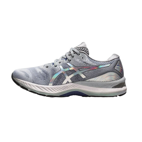 ASICS GEL-NIMBUS 23 PLATINUM Grey & Rainbow