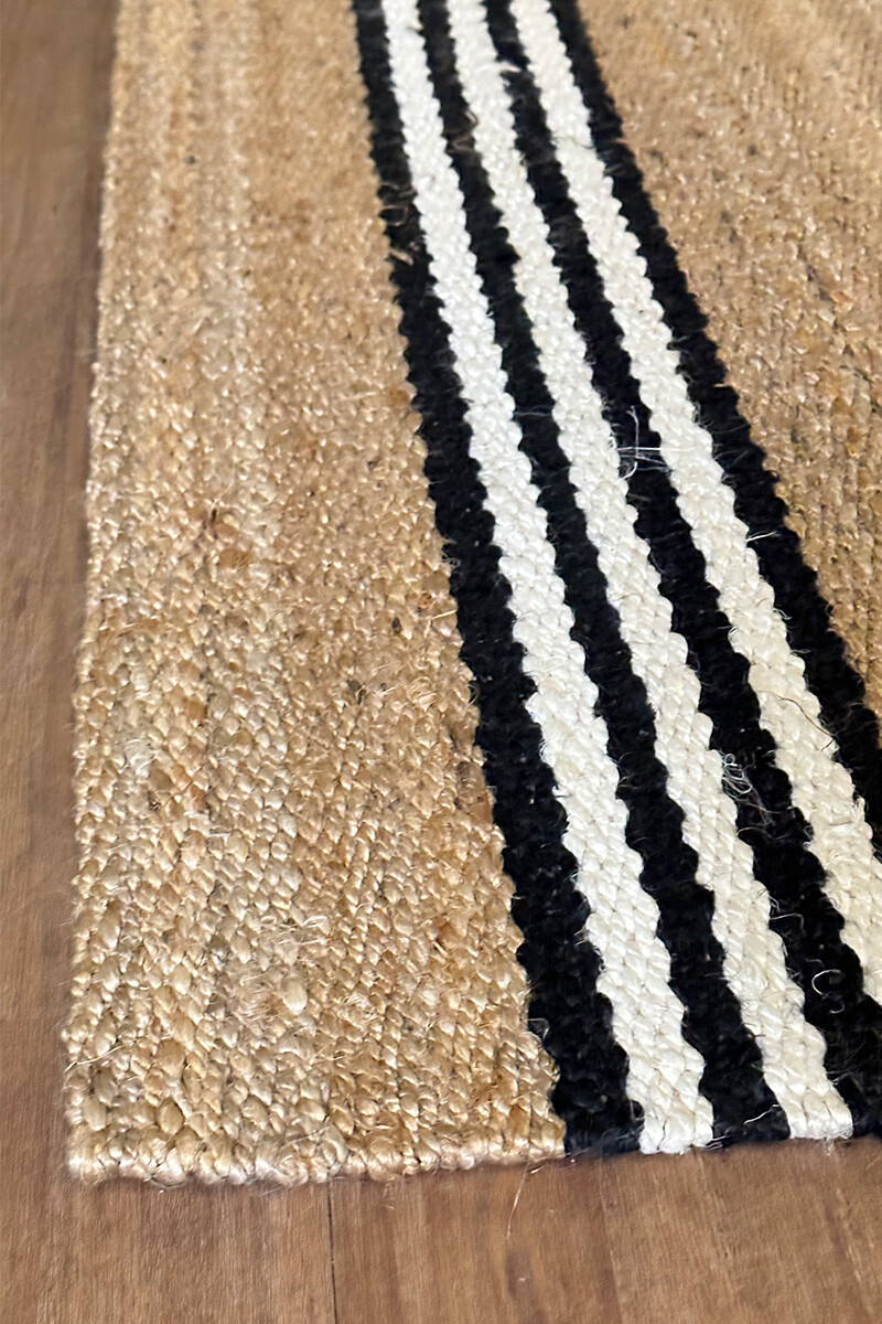 Hampi ALFOMBRA HAMPI JUTE 300X400 NATURAL BLACK
