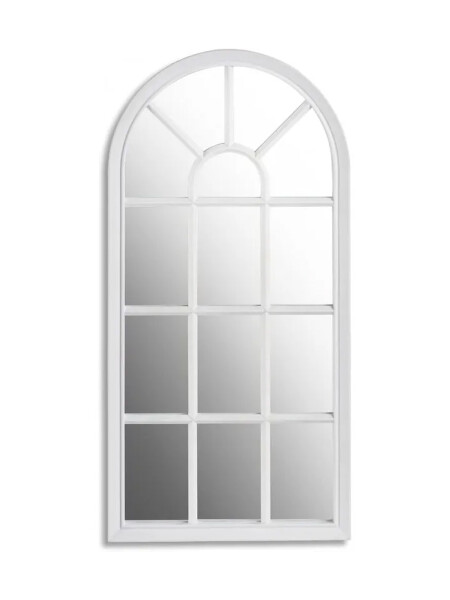 ESPEJO VENTANA CURVO BLANCO