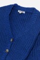 Cardigan con manga balloon AZUL