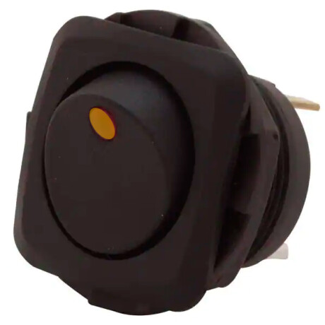 LLAVE BOTON TABLERO - CUADRADO CON LUZ AMBAR 26MM - LLAVE BOTON TABLERO - CUADRADO CON LUZ AMBAR 26MM -