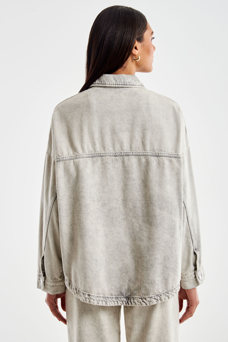 Chaqueta denim Gris