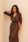 VESTIDO VALENTINA MAXI COCOA BOTANICAL GAZE VESTIDO VALENTINA MAXI COCOA BOTANICAL GAZE
