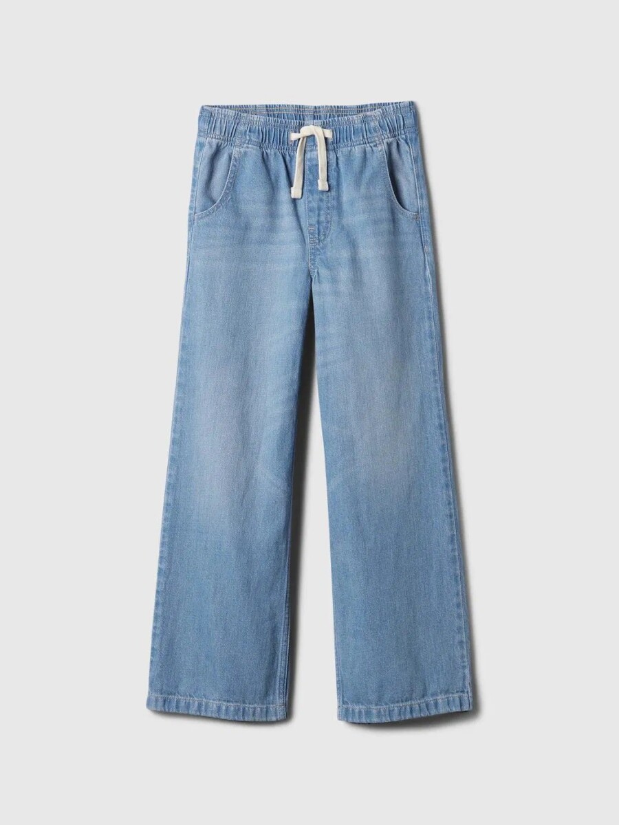 Jean Easy Wide Pull On Niña - Medium Wash 