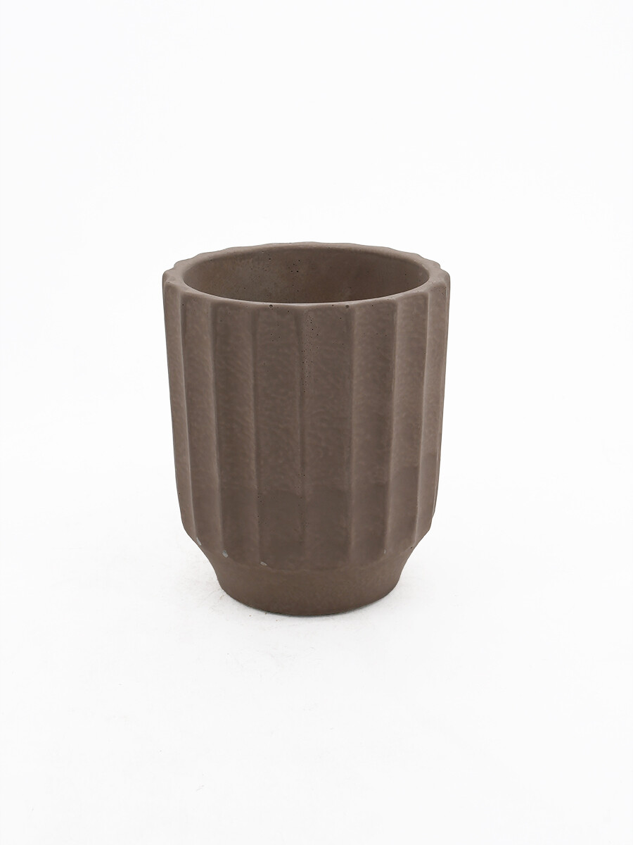 MACETA CERAMICA DECO - TAUPE 